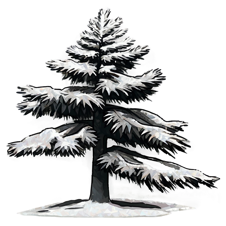 Grayscale Pine Tree Png Rgt PNG image