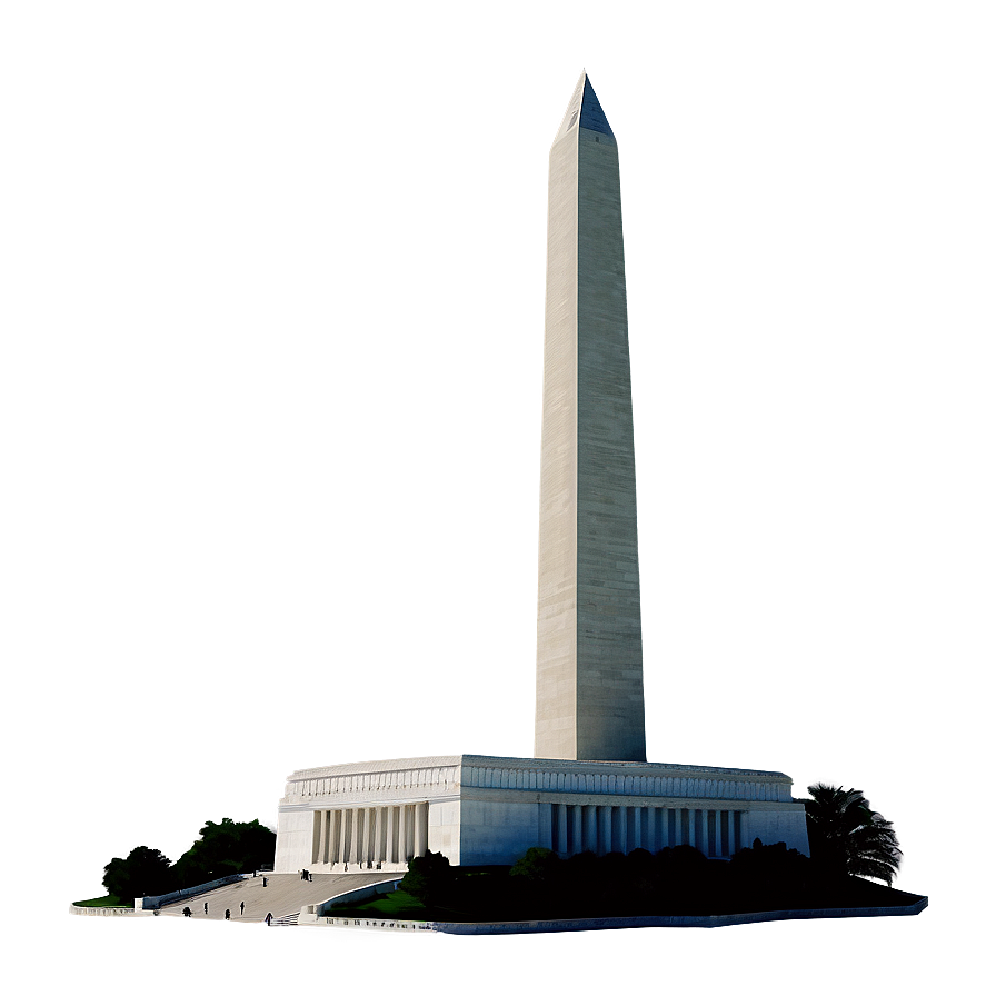 Grayscale Washington Monument Art Png 88 PNG image