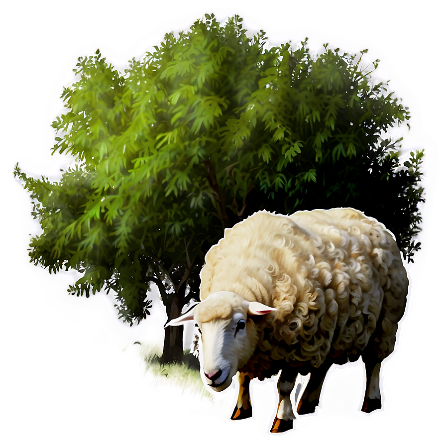 Grazing Sheep Png 05232024 PNG image