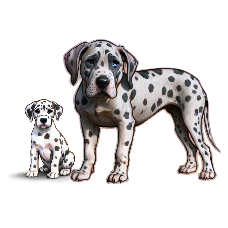 Great Dane And Puppy Png 06212024 PNG image