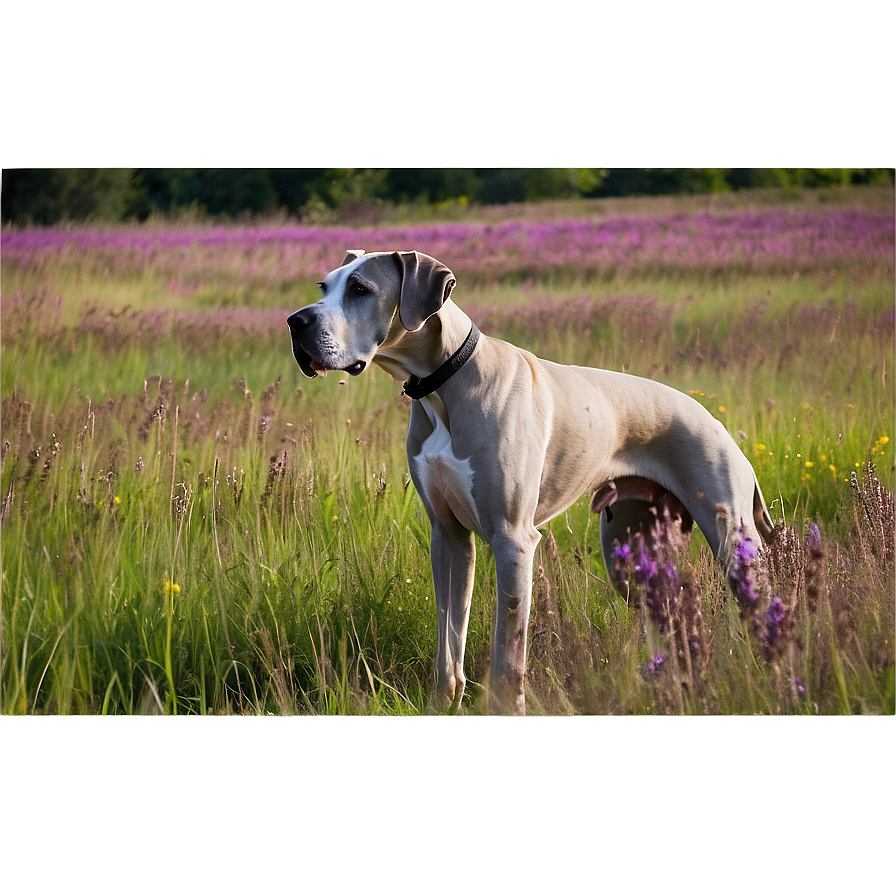 Great Dane In Field Png Xlj PNG image