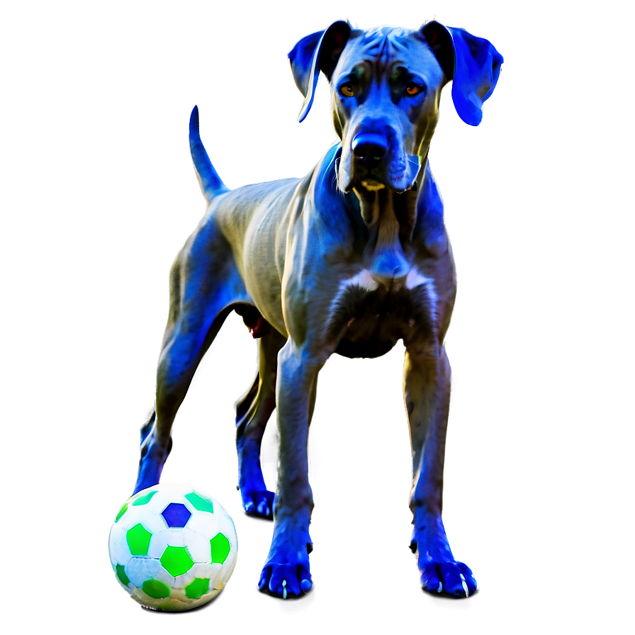 Great Dane With Ball Png Jqi PNG image