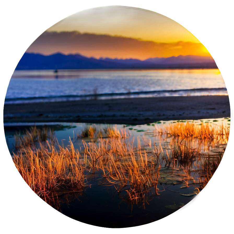 Great Salt Lake Sunset Png 06292024 PNG image