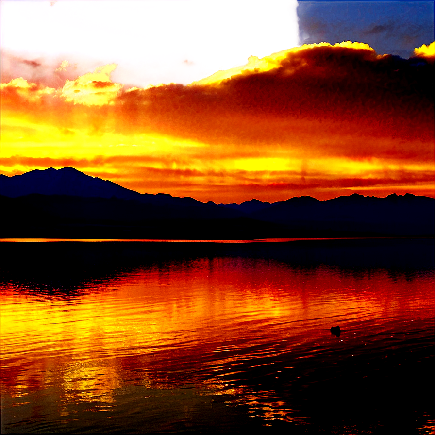 Great Salt Lake Sunset Png Lte62 PNG image