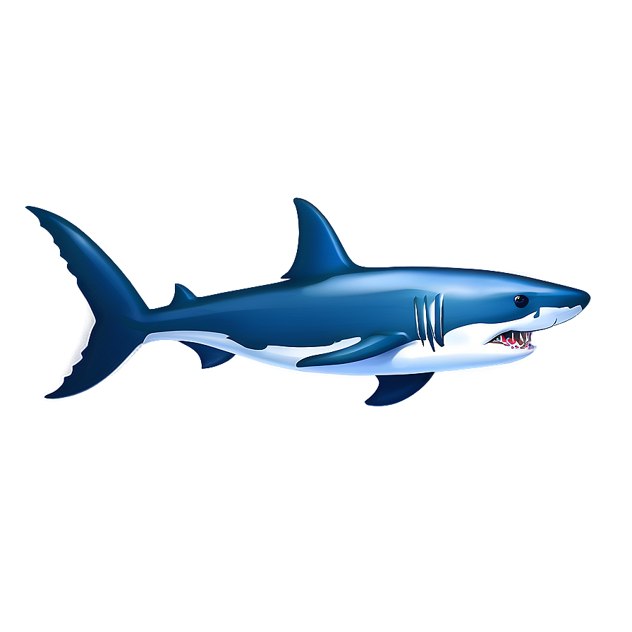 Great White Shark Cartoon Png Yfd PNG image