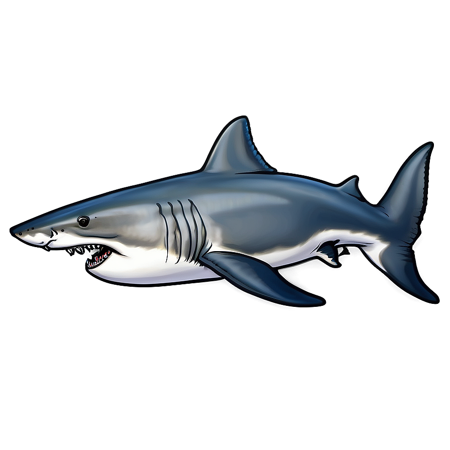 Great White Shark Side View Png 38 PNG image