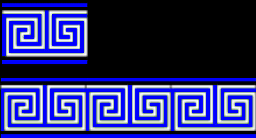 Greek Key Border Design PNG image