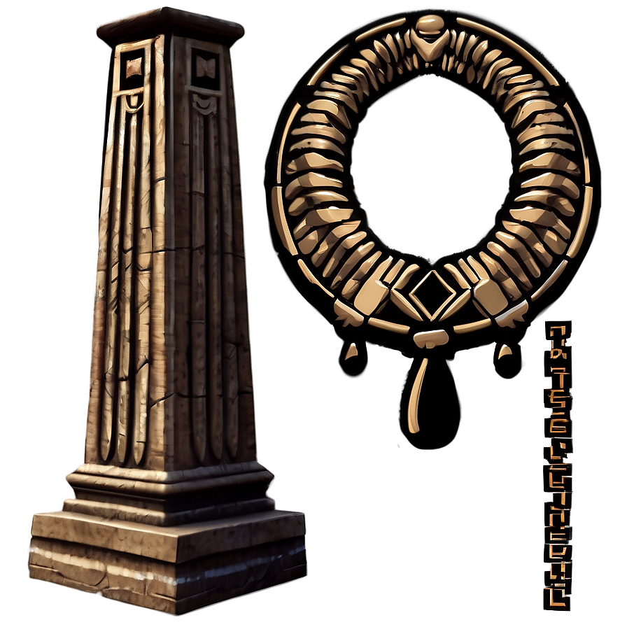 Greek Pillar Outline Png 06212024 PNG image