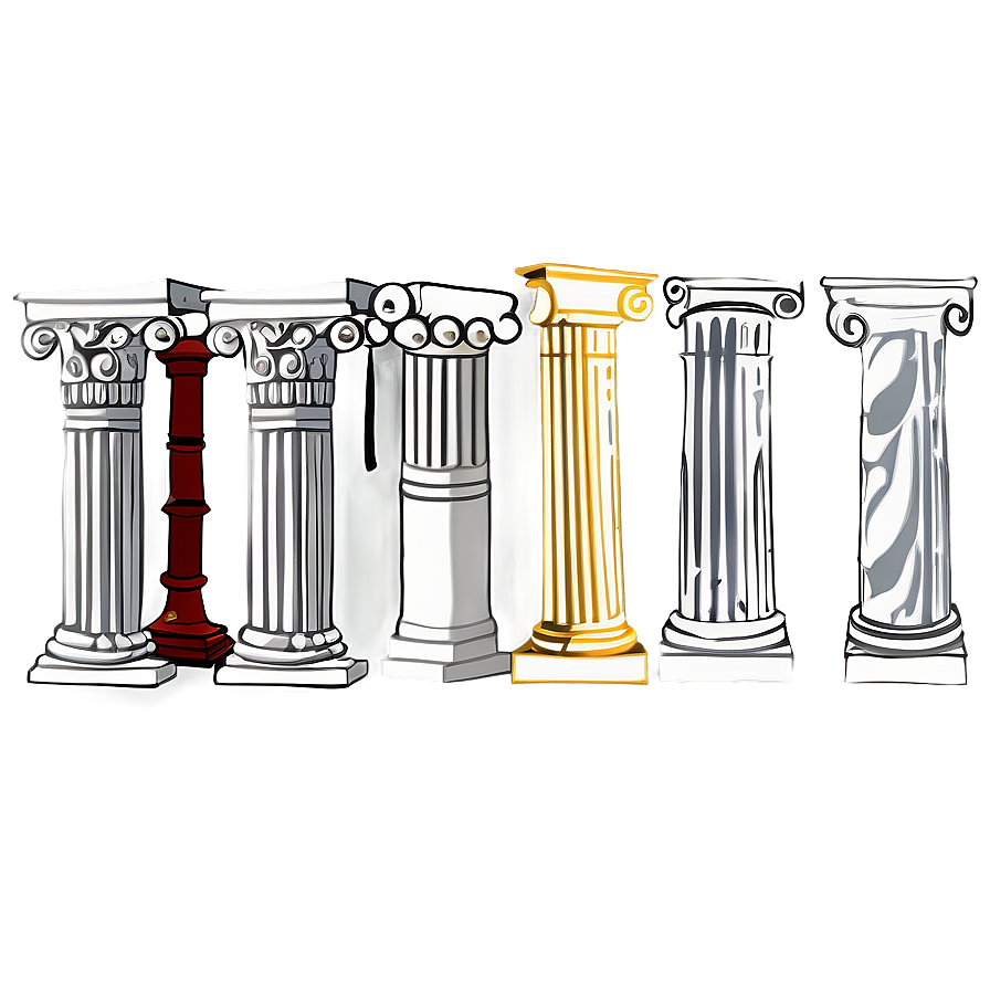 Greek Pillar Outline Png Sry21 PNG image