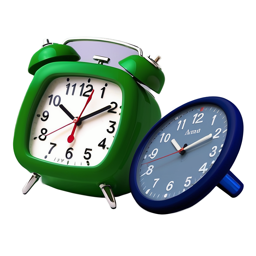 Green Alarm Clock Png 05252024 PNG image