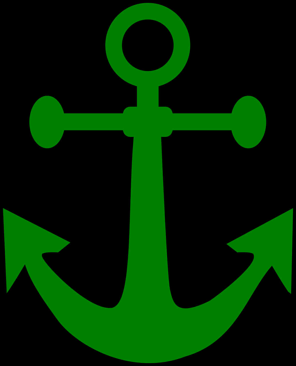 Green Anchor Graphic PNG image