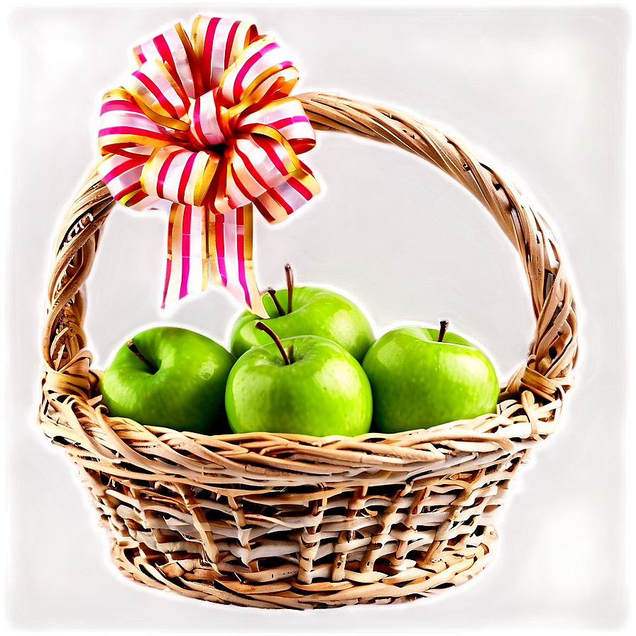 Green Apple In Basket Png Lxr57 PNG image