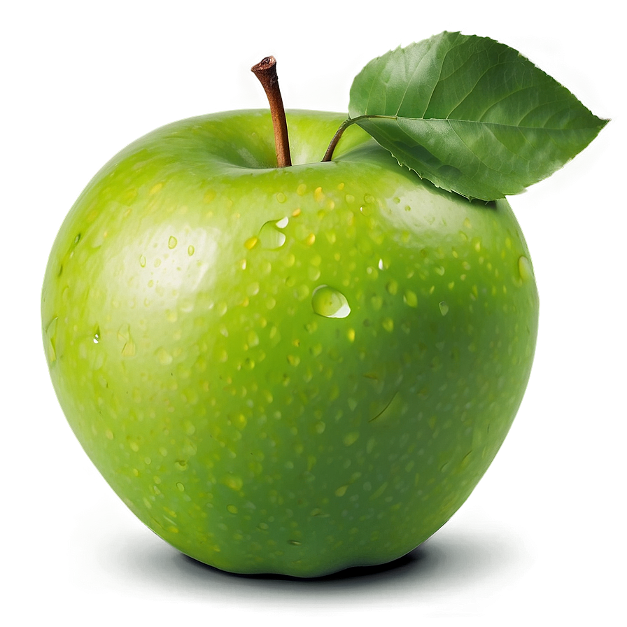 Green Apple With Leaf Png Klh81 PNG image