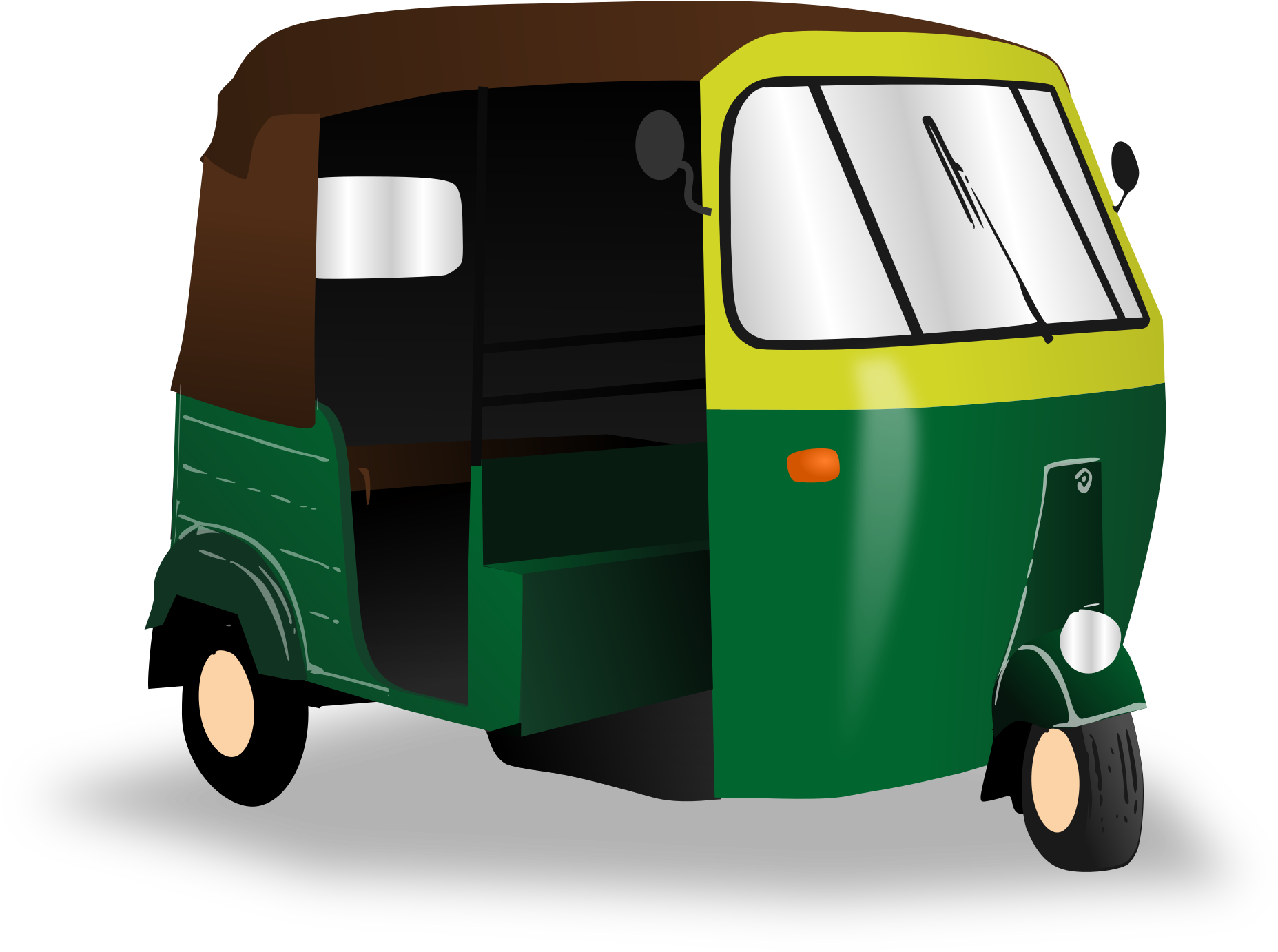 Green Auto Rickshaw Illustration PNG image