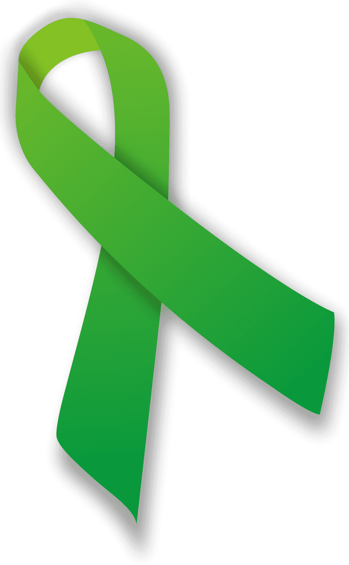 Green Awareness Ribbon PNG image