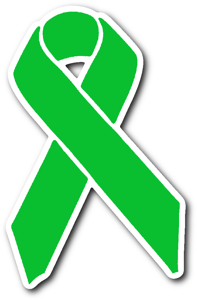 Green Awareness Ribbon PNG image