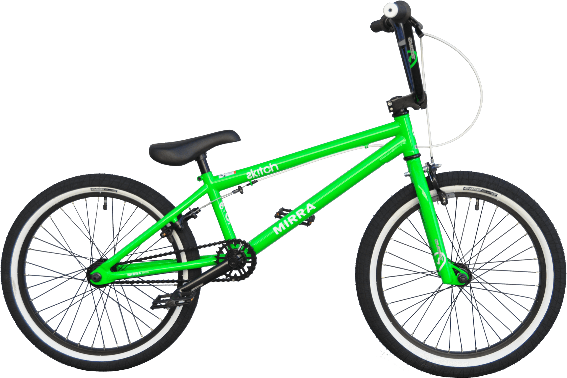 Green B M X Bike Profile PNG image