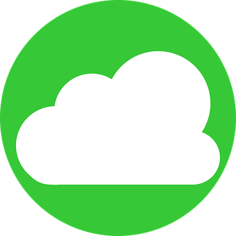 Green Background Cloud Icon PNG image