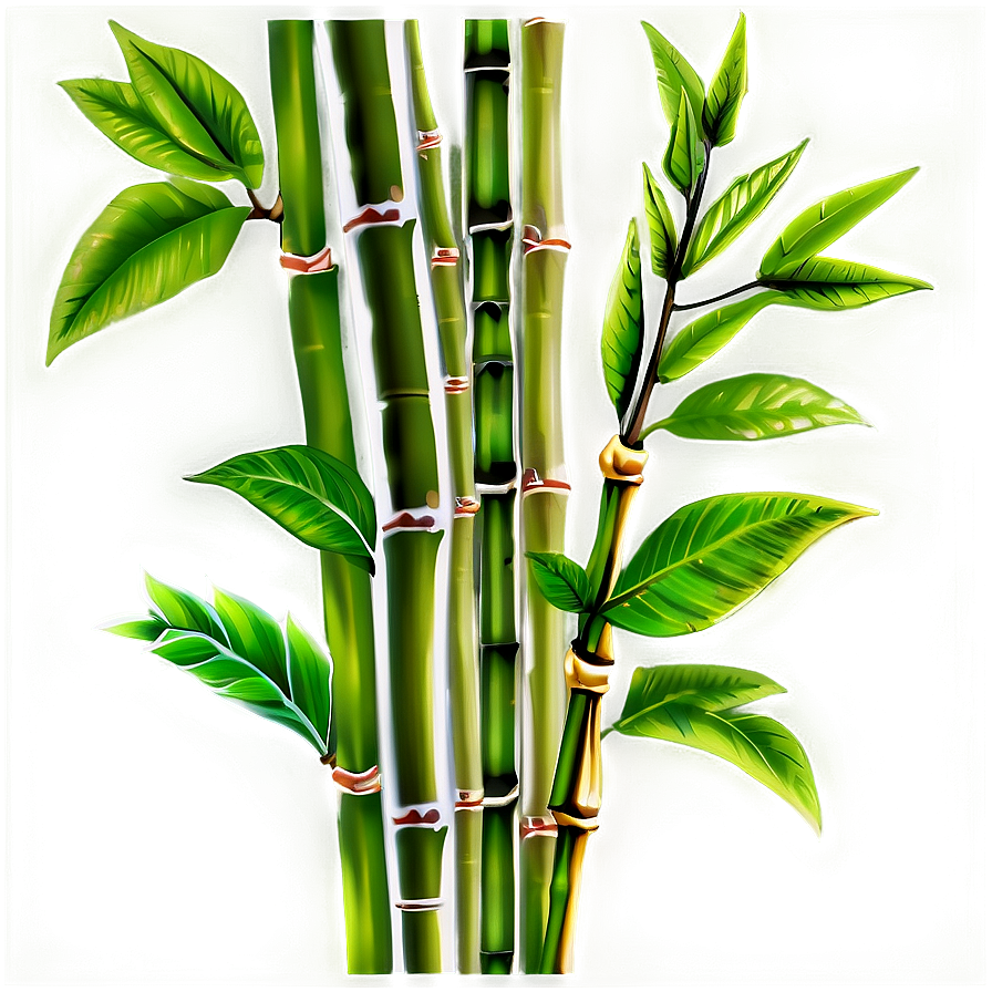 Green Bamboo Leaves Png 05232024 PNG image