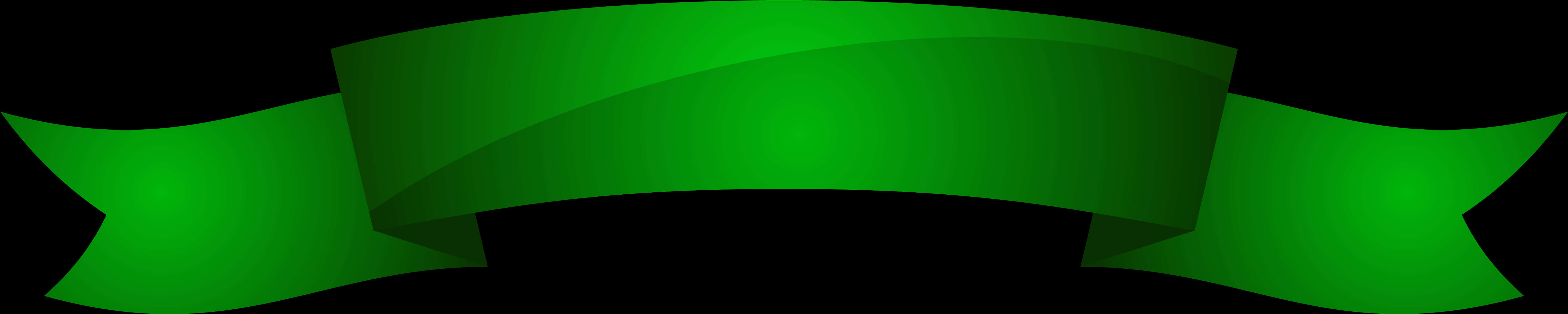Green Banner Ribbon Graphic PNG image