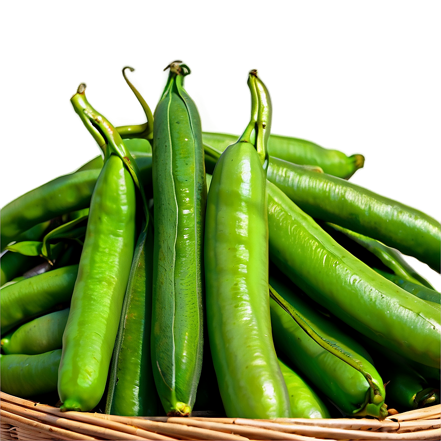 Green Beans In Basket Png 06122024 PNG image