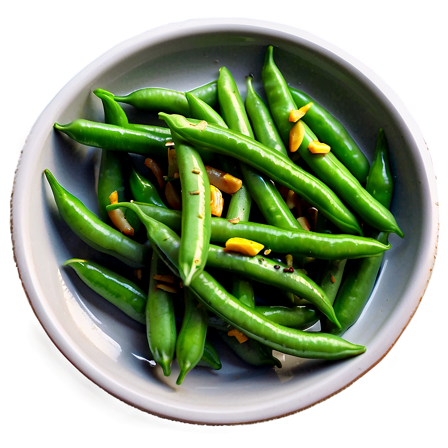 Green Beans Plate Png Qdp PNG image