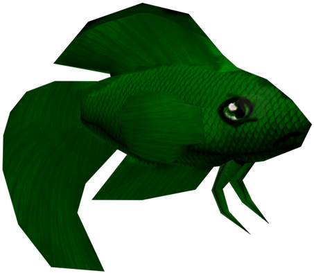 Green Betta Fish3 D Model PNG image