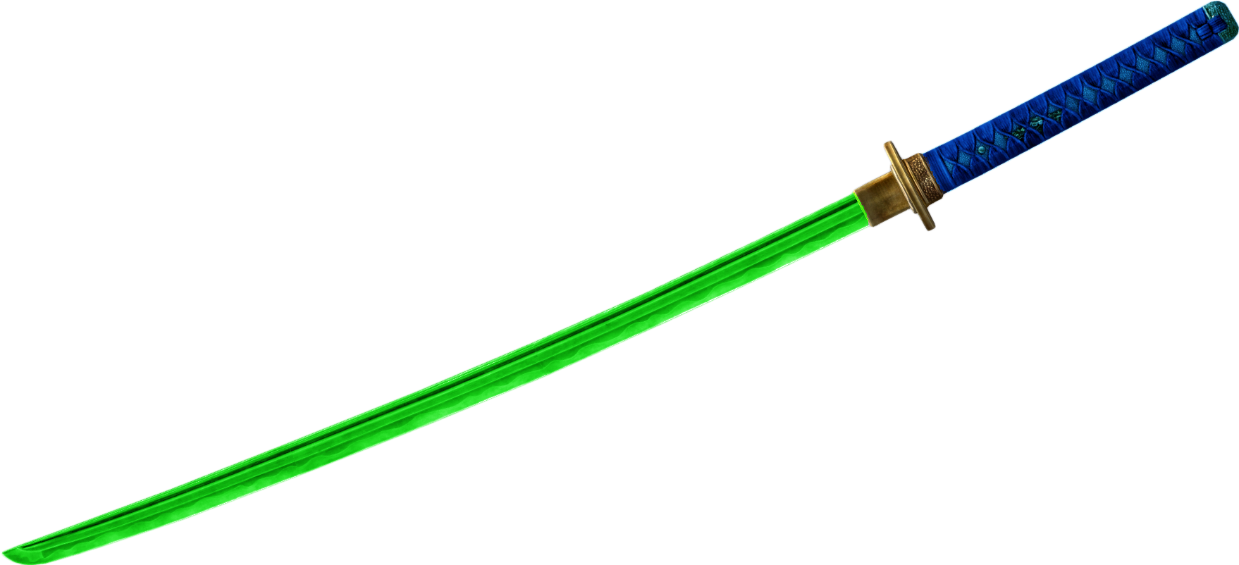 Green Blade Katana PNG image