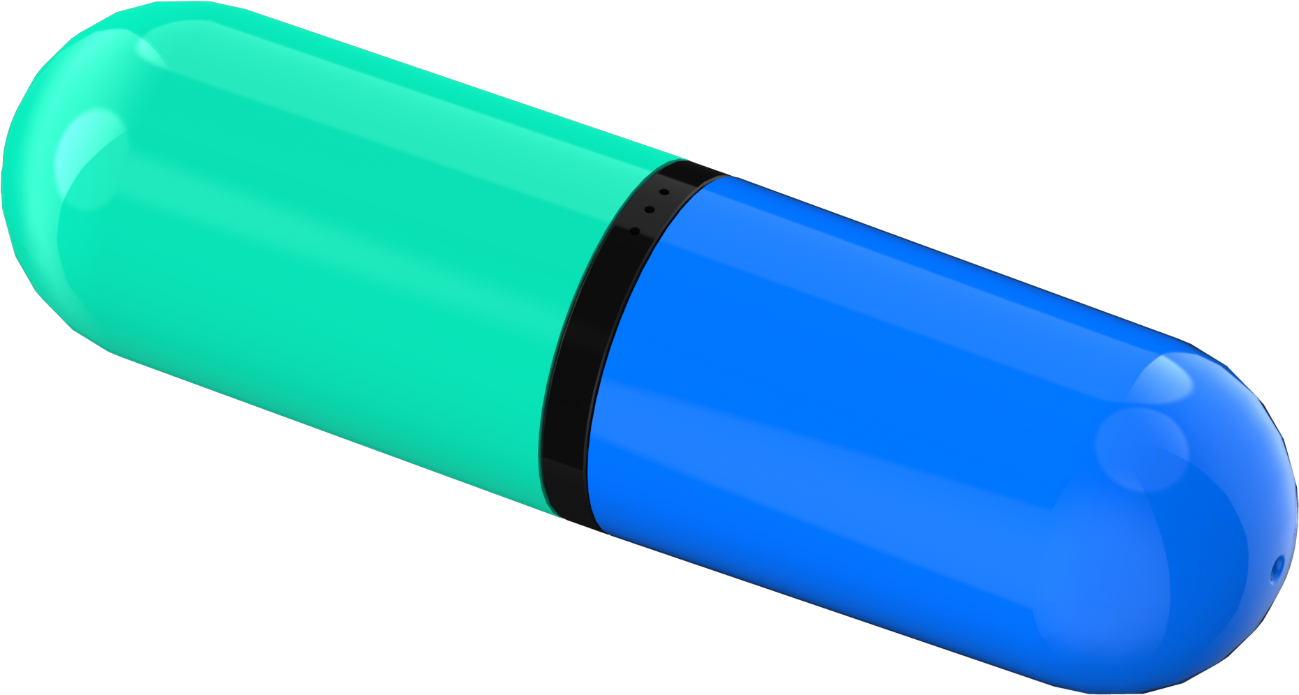 Green Blue Capsule Pill PNG image