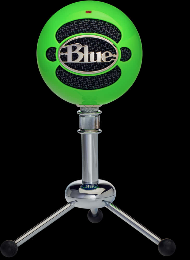 Green Blue Snowball Microphone PNG image