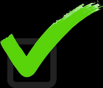 Green Brushstroke Checkmark PNG image