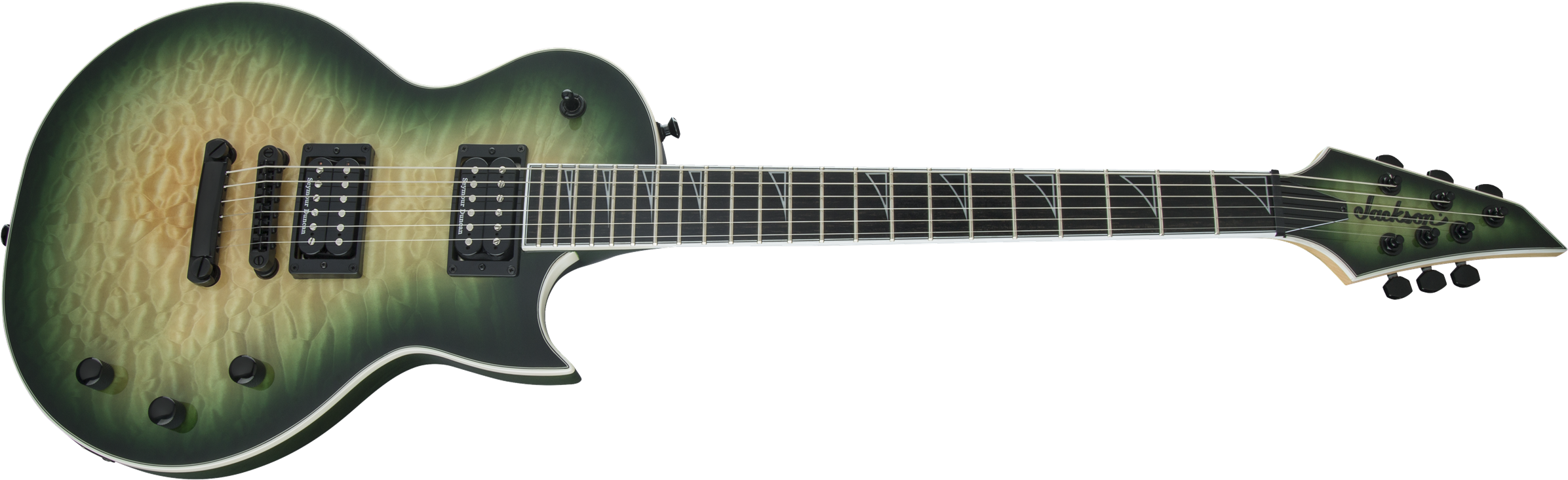 Green Burst Electric Guitar PNG image
