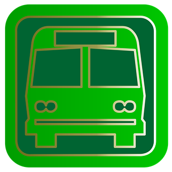 Green Bus Icon PNG image
