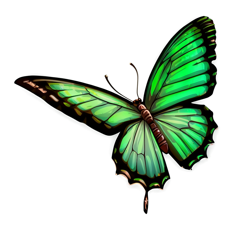 Green Butterfly In Grass Png 06202024 PNG image