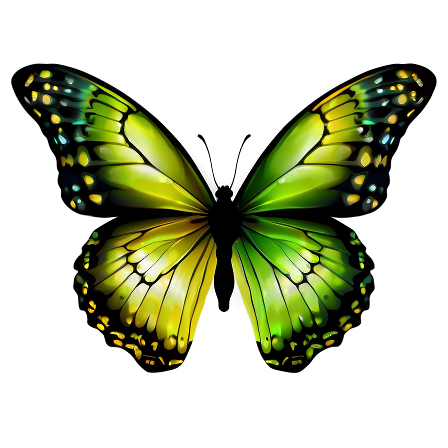 Green Butterfly Silhouette Png Xyy PNG image