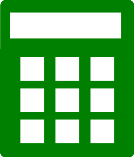Green Calculator Design PNG image