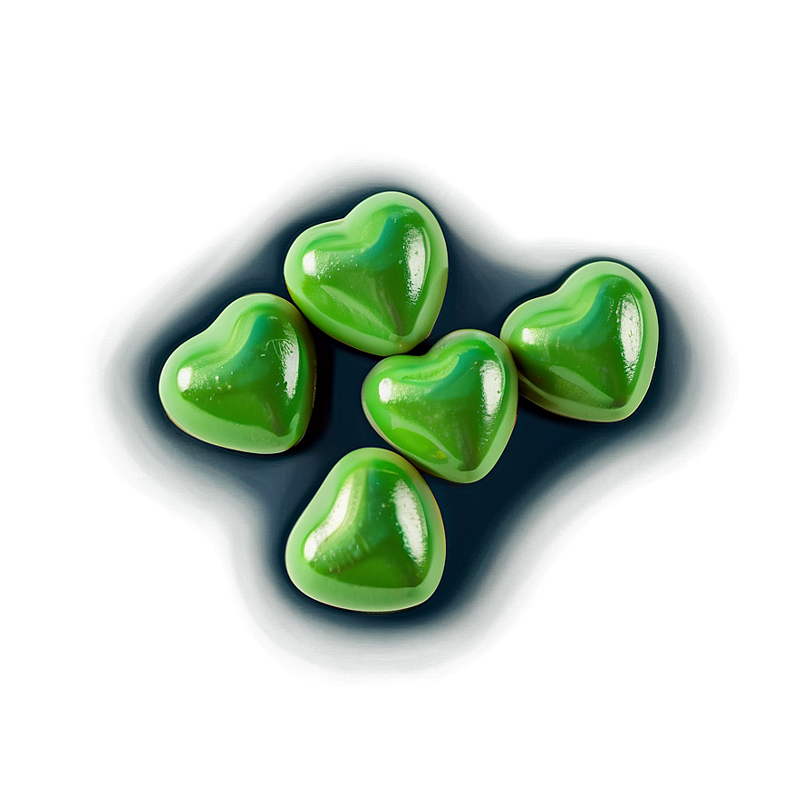 Green Candy Hearts Png Kyg PNG image