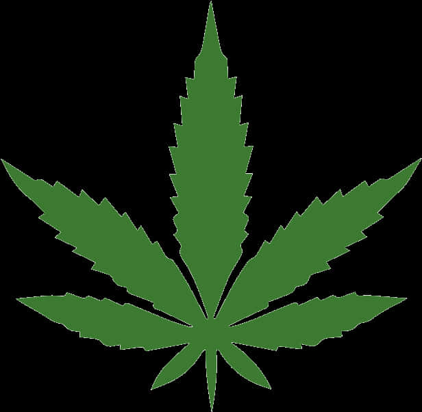 Green Cannabis Leaf Graphic PNG image