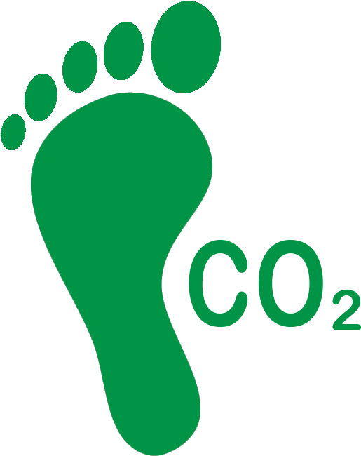 Green Carbon Footprint Icon PNG image