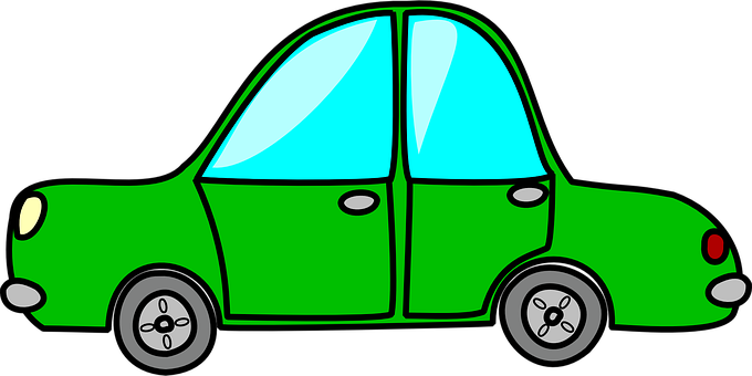 Green Cartoon Car Graphic PNG image
