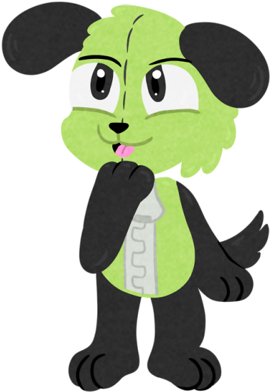 Green Cartoon Dogwith Lab Coat PNG image