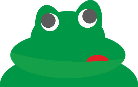 Green Cartoon Frog Graphic PNG image