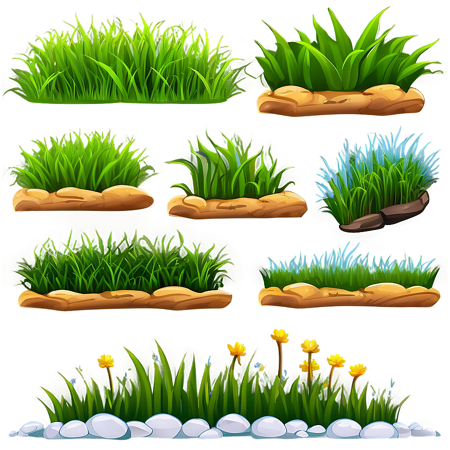 Green Cartoon Grass Png Cai37 PNG image