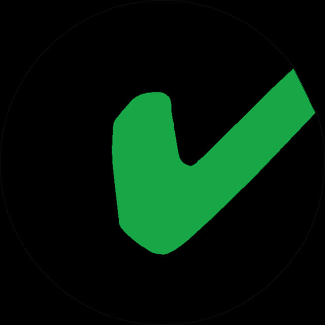 Green Checkmark Black Background PNG image