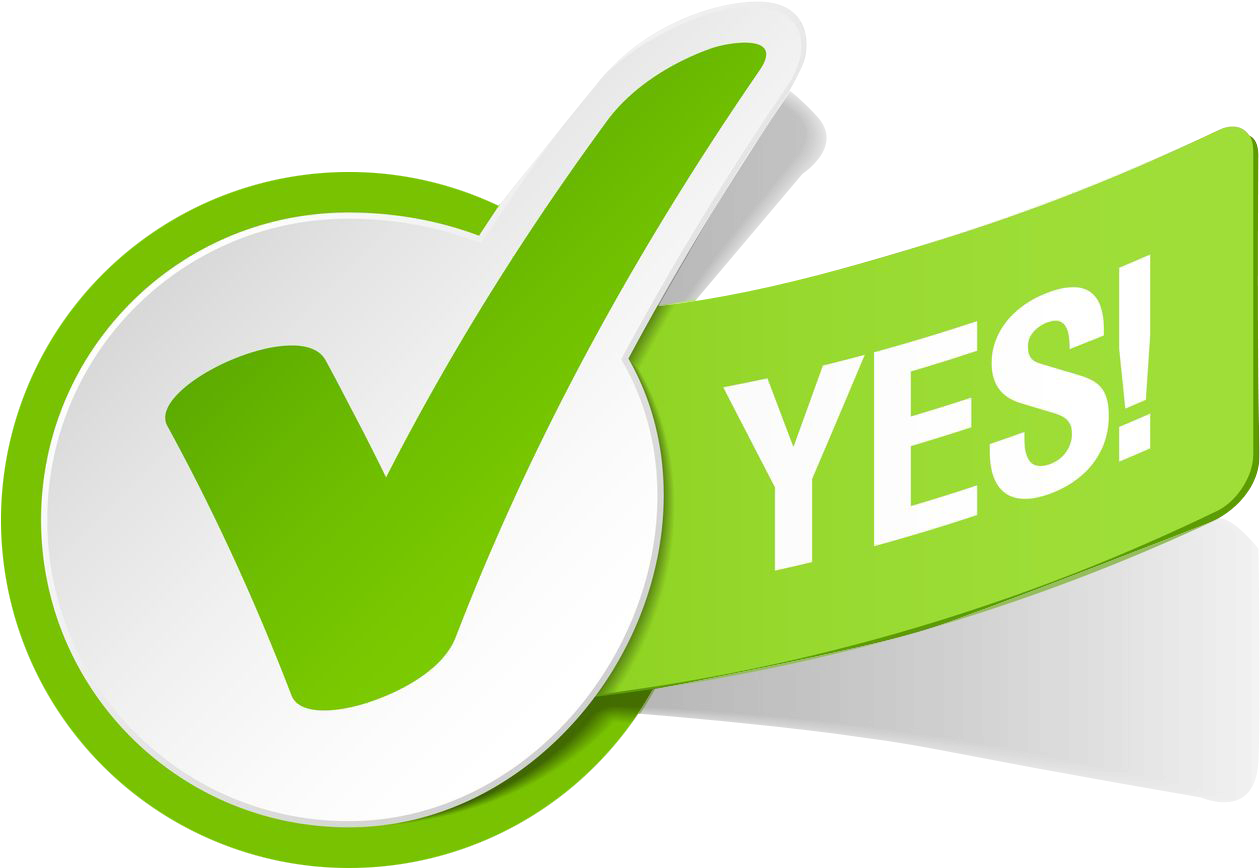 Green Checkmark Yes Sign PNG image