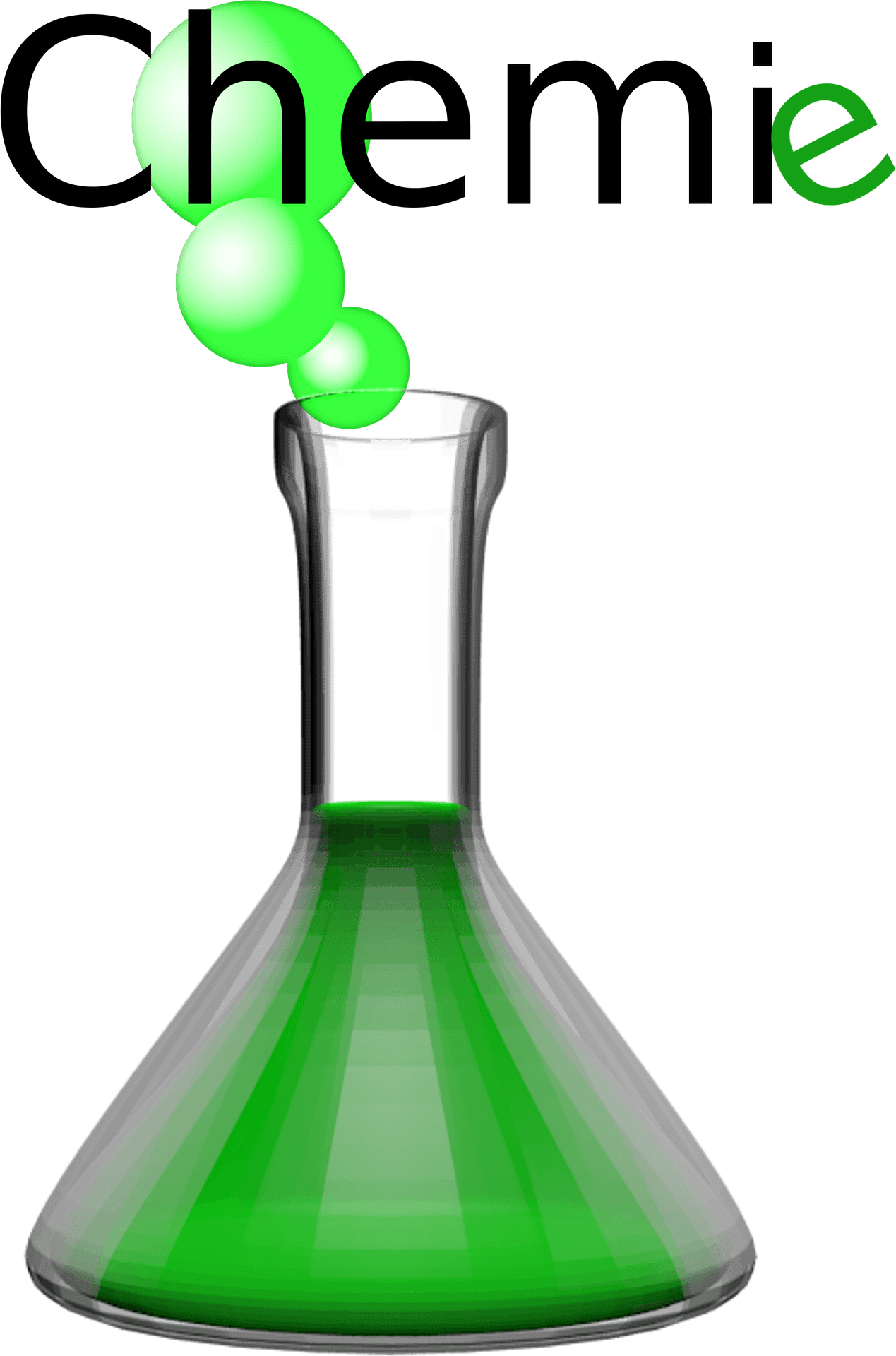 Green Chemical Reaction Erlenmeyer Flask PNG image