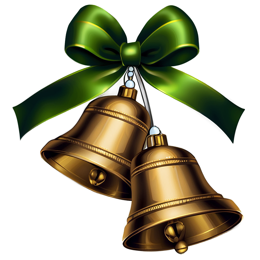 Green Christmas Bells Png 2 PNG image