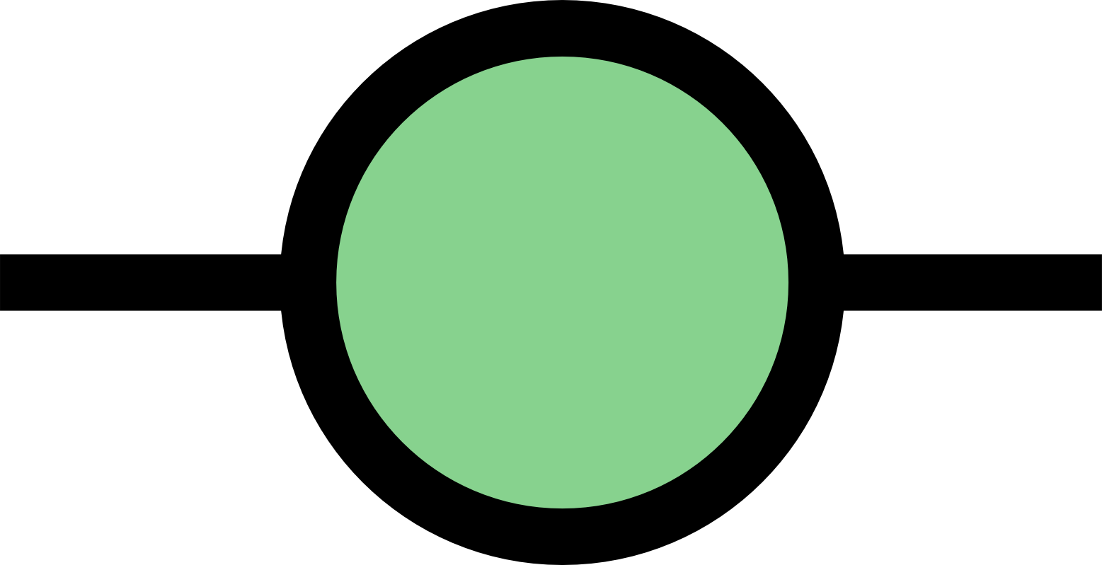 Green Circle Black Outline PNG image