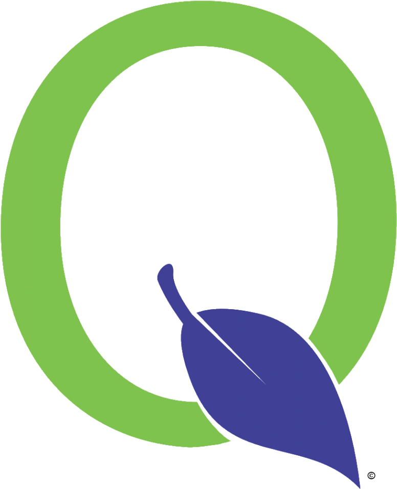 Green Circle Blue Leaf Graphic PNG image