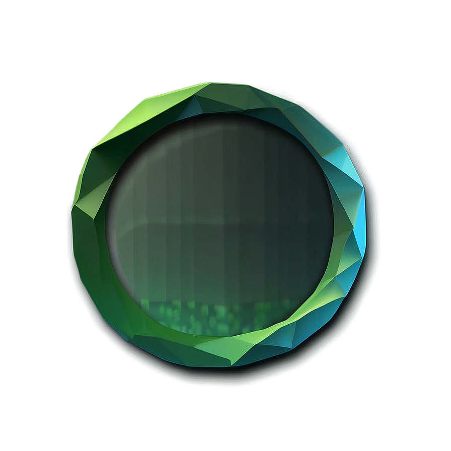 Green Circle In Low Poly Png Ave PNG image